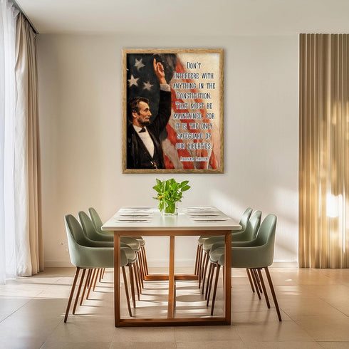 Posterizer 1 pcs-Republicans Conservatives Liberals-Abraham Lincoln-Patriotic & Military Art-Quotes-Gift for US Military Veterans-Decor for Home &...